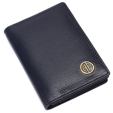 Premium Leather Card Holder - RFID Protected, Holds 8 Cards - Slim Bi-Fold Wallet for Credit/Debit - Stylish & Secure