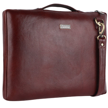Genuine Leather Stylish Slim Laptop Sleeve Bag - Fits up to 15.6 Inch Laptop/MacBook