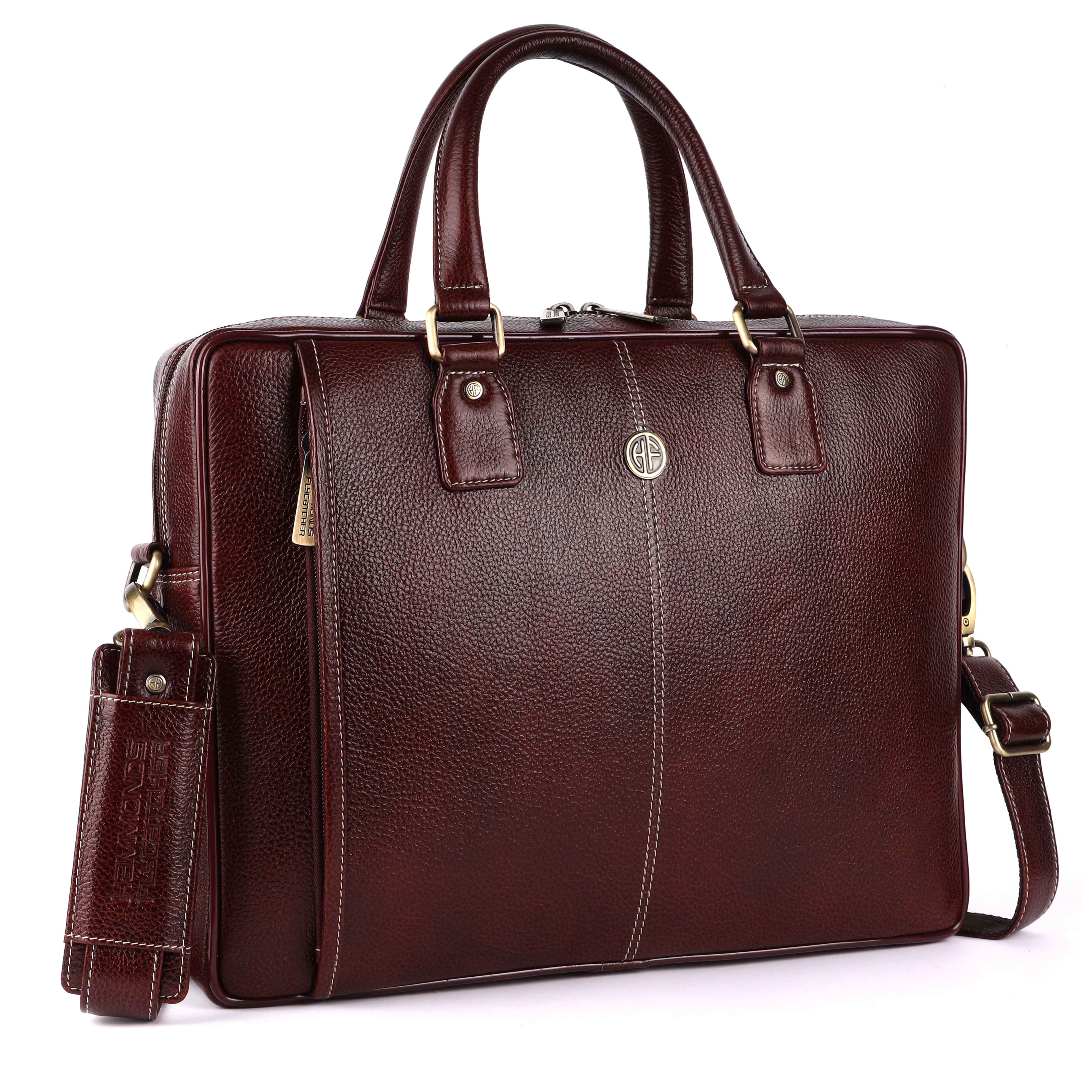 Genuine Leather Laptop Bag for Men Office Bag Brushwood Fits Up to 16 Inch Laptop MacBook