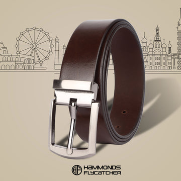 Brown Leather Belt - Elevate Your Style with this Original, Branded, Formal/Casual Belt for Men with Free