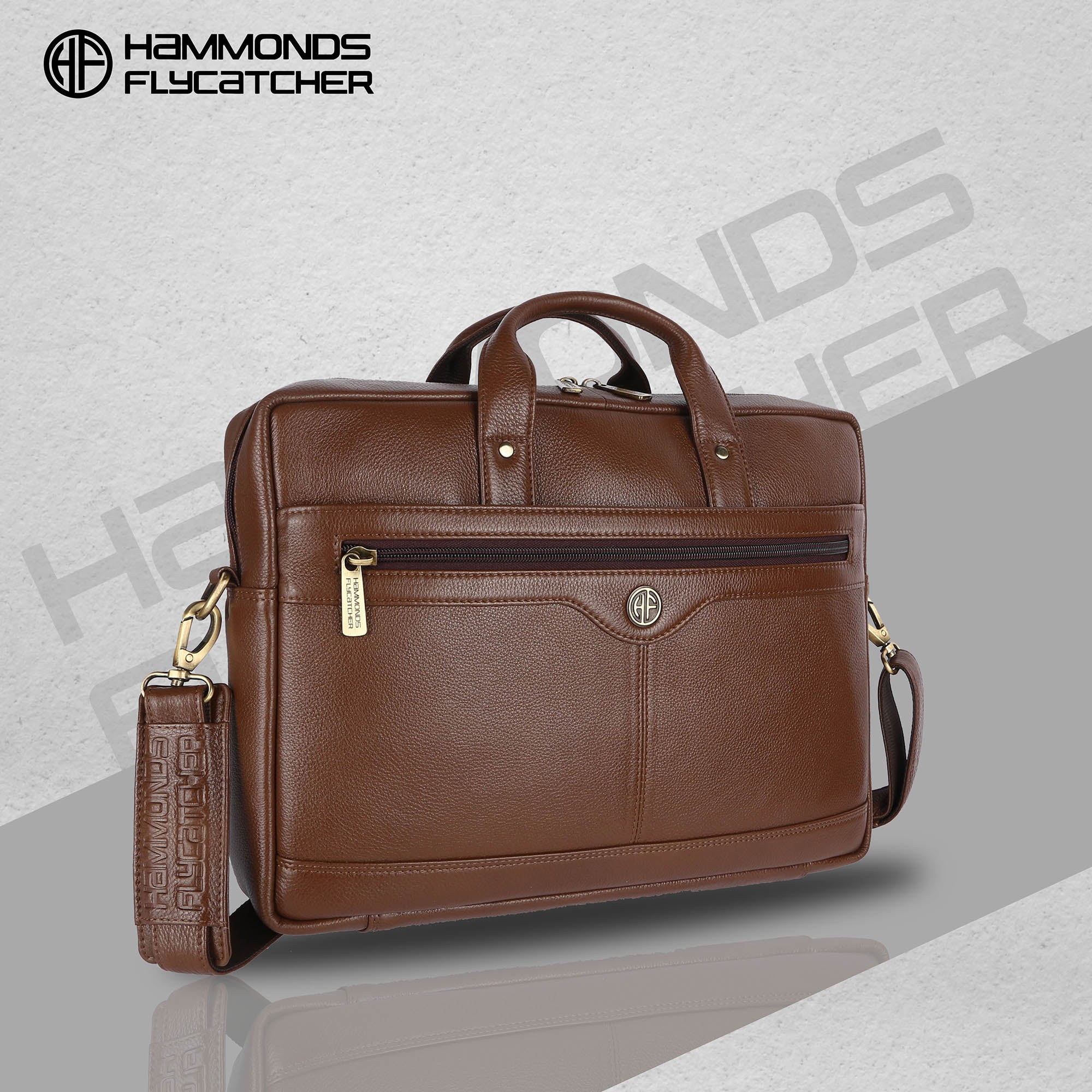 Laptop Bag for Men Genuine Leather Office Bag with Multiple Compartm