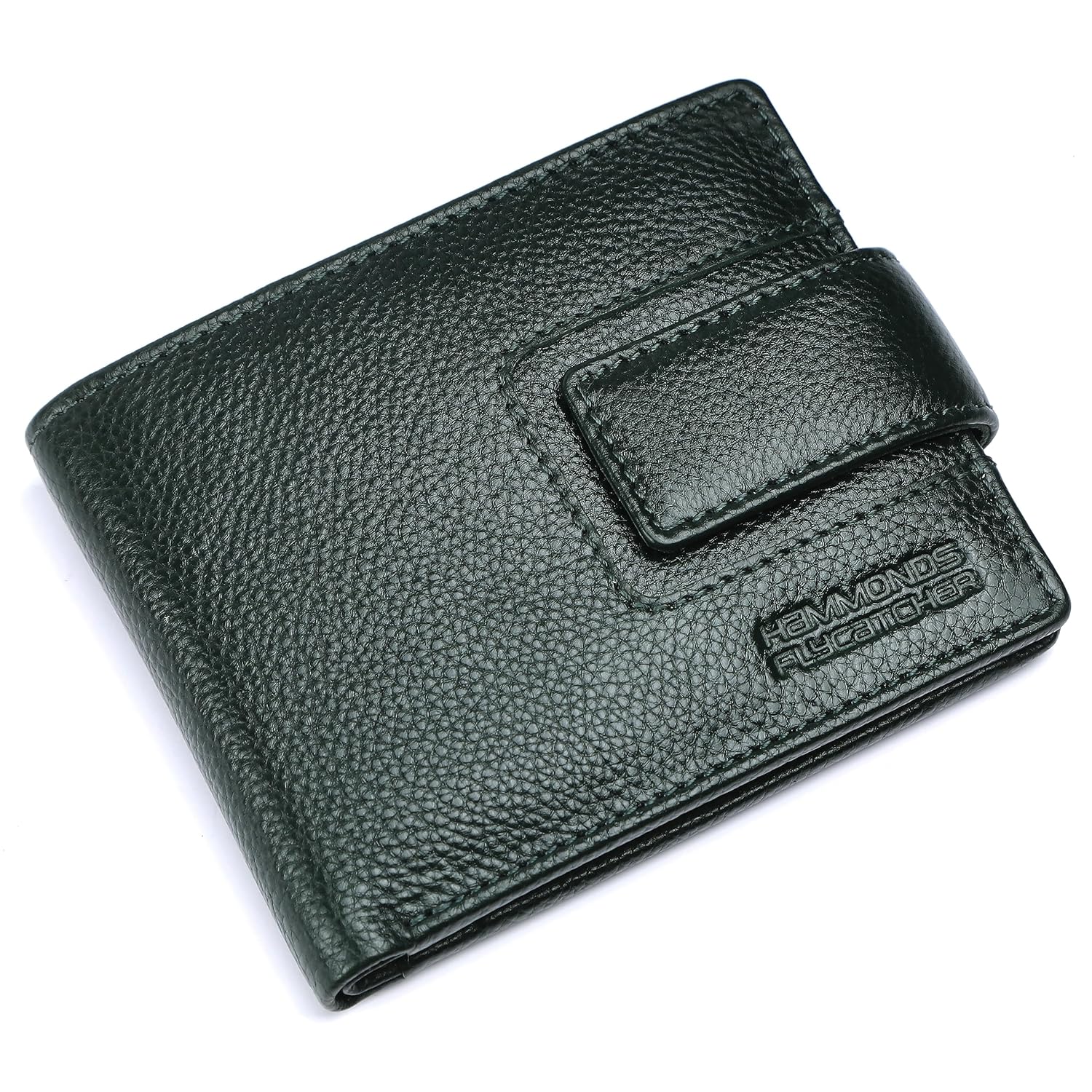 RFID Protected Bi-Fold Leather Wallet for Men - 6 Card Slots - Snap Button Closure - Gift for Men